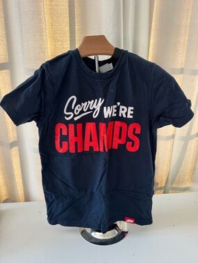 NFL Patriots Navy Kids 'Sorry We're CHAMPS' Graphic  T-shirt and hoodie